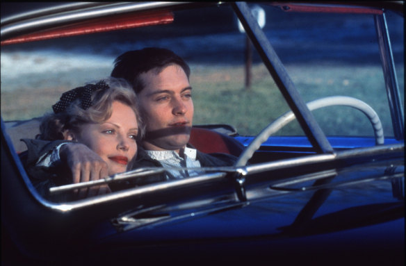 Charlize Theron and Tobey Maguire in a still from the film The Cider House Rules, for which John Irving won an Oscar.