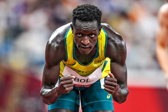 Australian middle-distance runner Peter Bol.