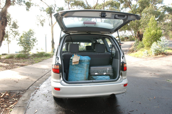 Heroin in the back of a rented Toyota Tarago at Boggaley Creek on the Great Ocean Road in April 2003.