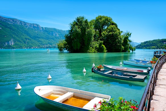 O passeio do Lago Annecy.