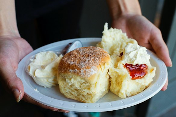 Fresh scones from the CWA stand at the Royal Easter Show.