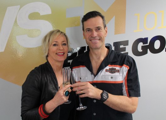 WSFM’s Amanda Keller and Brendan Jones.