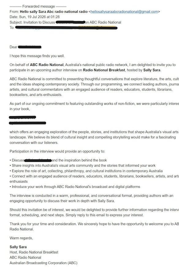 Most of the emails don’t mention money, instead they lead with flattery.