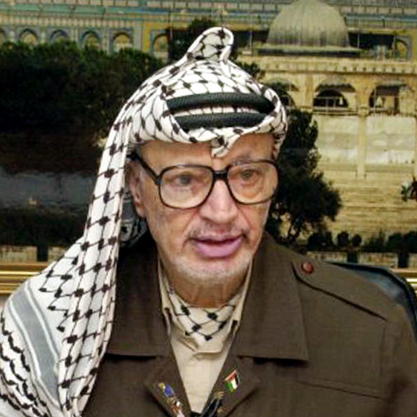 Former Palestinian president Yasser Arafat