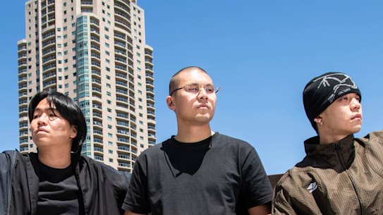 1300 rappers Rako, Goyo and DALI (left to right) are reimagining hallyu through a distinctly Korean-Australian context.