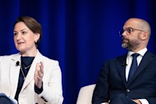 WA energy minister Amber-Jade Sanderson and Queensland’s David Janetzki