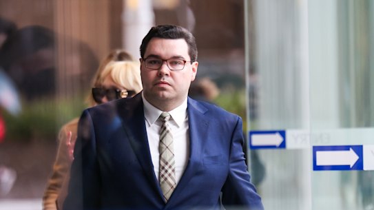 Bruce Lehrmann arriving at the Federal Court in Sydney on Wednesday.