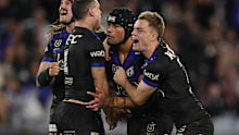 Stephen Crichton celebrates his field goal.
