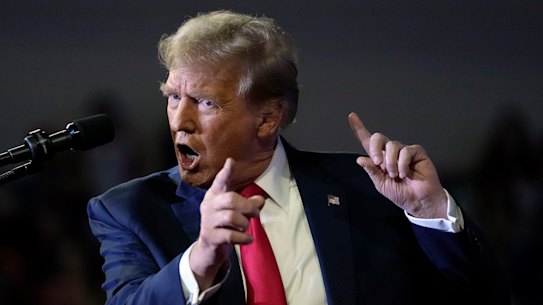 Donald Trump speaks in Conway, South Carolina.
