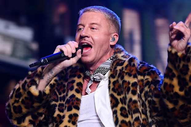 MELBOURNE, AUSTRALIA - MAY 15: Macklemore performs at Rod Laver Arena on May 15, 2024 in Melbourne, Australia. (Photo by Morgan Hancock/Getty Images)