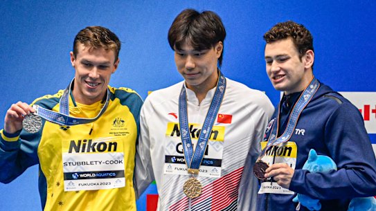 Zac Stubblety-Cook placed second to Qin Haiyang in the men’s 200m breaststroke final at the world championships in 2023.