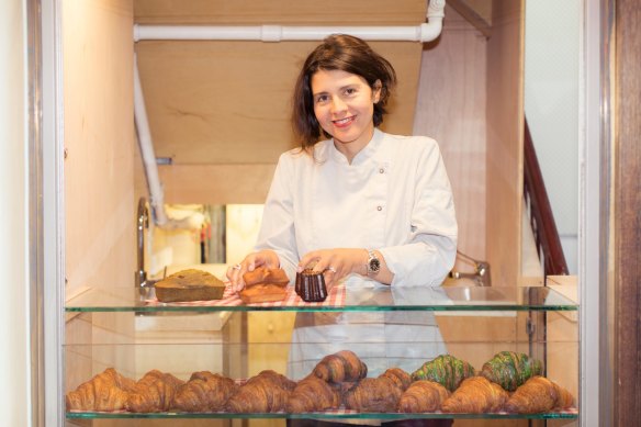 Agathe Kerr at her petite CBD shop, Agathe Patisserie.