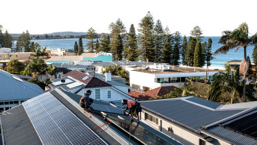 Rooftop solar systems have become common across Australia. 