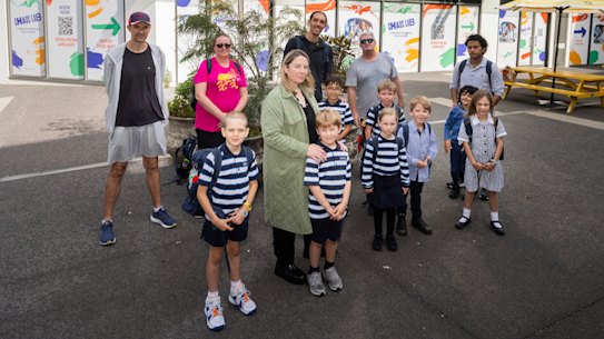 Mary Masters and other parents are concerned about the government’s proposal to put students at The District Docklands shopping centre.