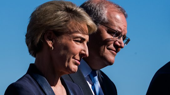 Prime Minister Scott Morrison with Attorney-General Michaelia Cash, who oversees appointments to the independent Administrative Appeals Tribunal.