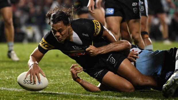 Tempers flare as patient Penrith put away spirited Sharks