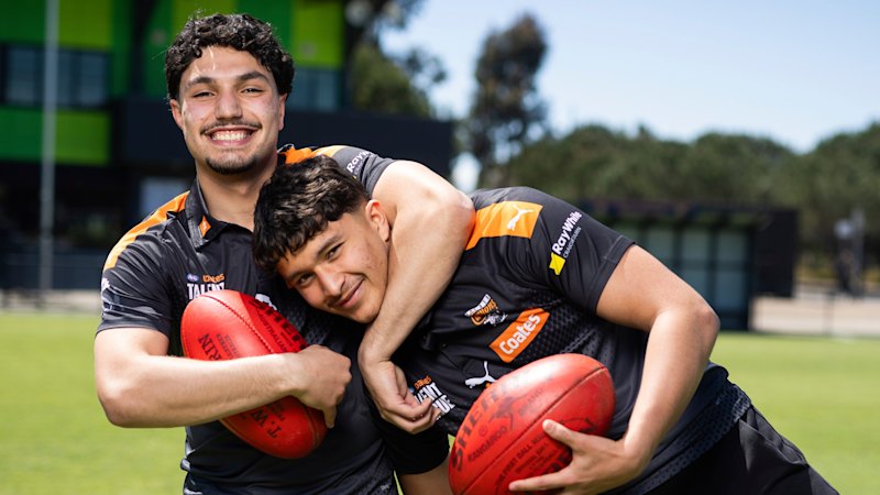 ‘I just don’t call him Sir’: The teacher-student best mates dreaming of being drafted to Essendon