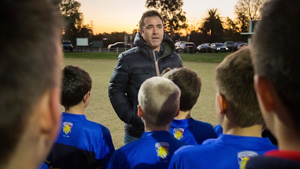 Head of AFL Victoria, and former North Melbourne coach, Brad Scott, at the ‘Marby Park’ Lions recently.
