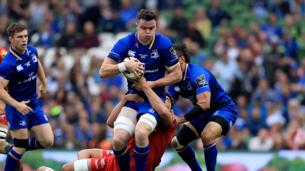 The new John Eales: Ireland's James Ryan in action for Leinster.