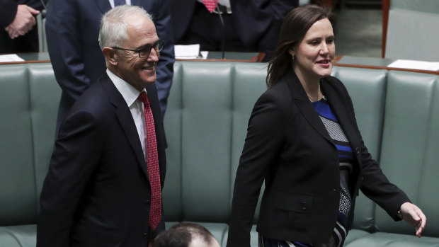 Prime Minister Malcolm Turnbull and Minister for Revenue and Financial Services, Kelly O'Dwyer.