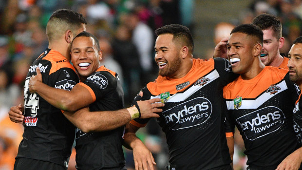 No regrets: Moses Mbye scores for the Tigers against Souths.