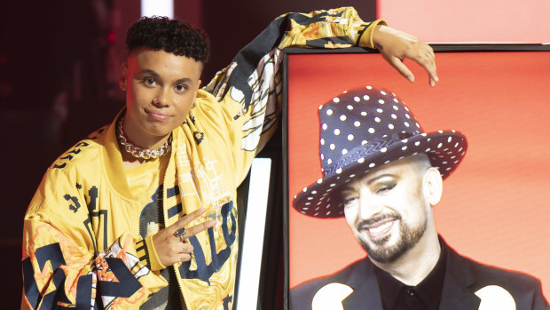 Siala Robson with mentor Boy George.
