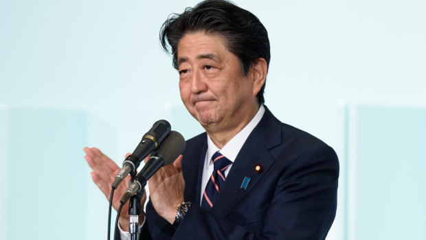 Shinzo Abe won his third straight three-year term as leader of the ruling Liberal Democratic Party on Thursday, taking him a step closer to becoming Japan's longest-serving Prime Minister.