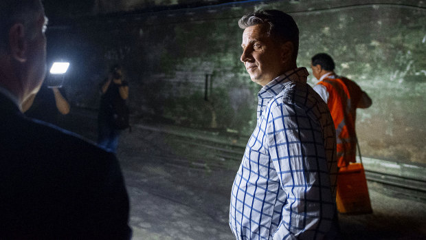 Transport Minister Andrew Constance is much taken with Sydney's "hidden" tunnels.