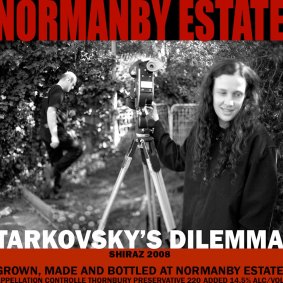 Wine as a gift: One of Laki Sideris’s custom made ‘Normanby Estate’ wine labels he gave to friends. 