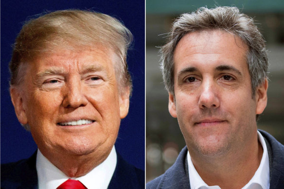 President Donald Trump and former White House insider Michael Cohen. 