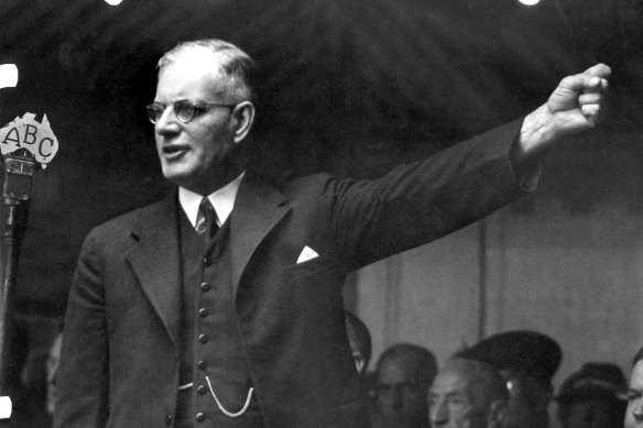 John Curtin speaks.