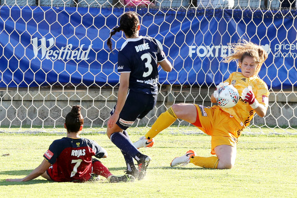 Adelaide United couldn’t get past Victory keeper Gabriela Garton.