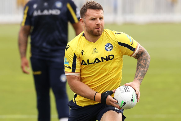 Nathan Brown at training on Monday.