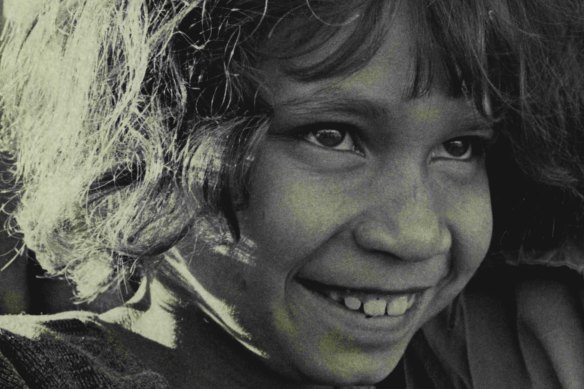 Vida Brown, then aged seven, at a cadet graduation ceremony at Wreck Bay in 1965.