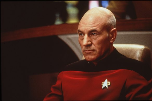 Patrick Stewart as Captain Jean-Luc Picard.