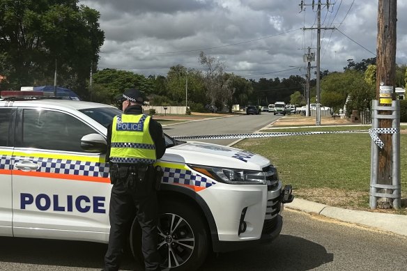 Police have cordoned off the scene at Mattison Way in Greenwood.