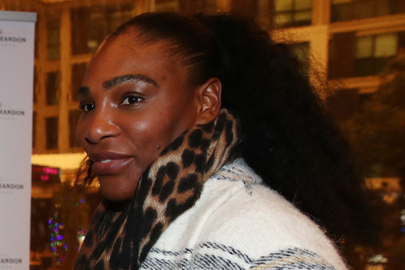 Serena Williams in Auckland ahead of her 2020 opener, the ASB Classic.