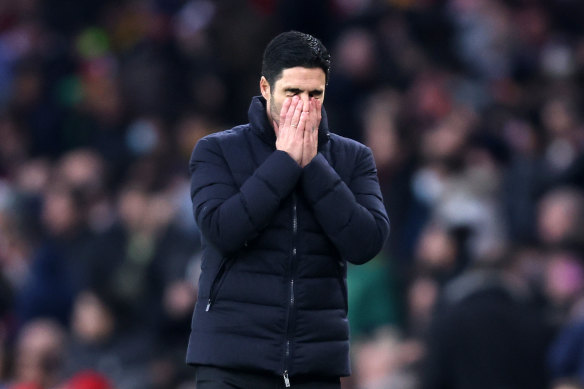 Arsenal manager Mikel Arteta can only look on as his side fail to beat last-placed Burnley.