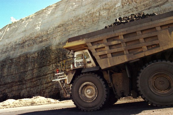 Mining companies were trading down on the Australian market on Monday.