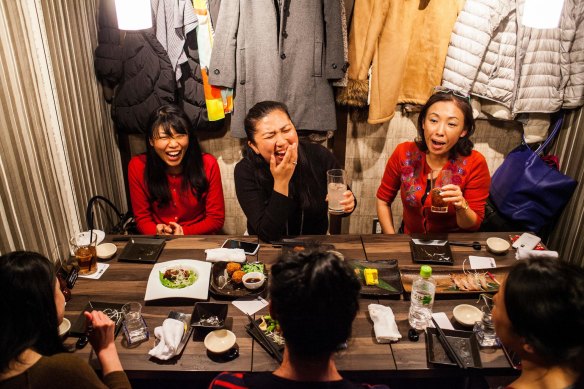 An izakaya in Tokyo: Friendly service, good drinks, tasty food.