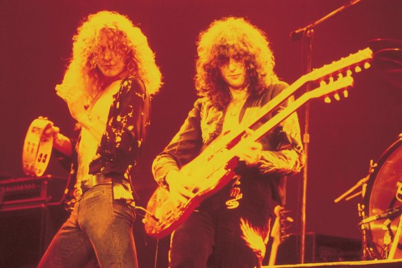 Robert Plant and Jimmy Page of Led Zeppelin.
