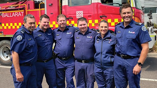 Alistair Couzenes, (Eureka Group Strike Team Leader – not on the truck when the burnover occurred), Jeremy Gumley, Brett Marshall, Liam Ryan, Georgia Cook, Jarrod Pegg.