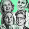 (Clockwise from top left): Briony Scott, Jelena Dokic, Sally McManus,  Ita Buttrose 