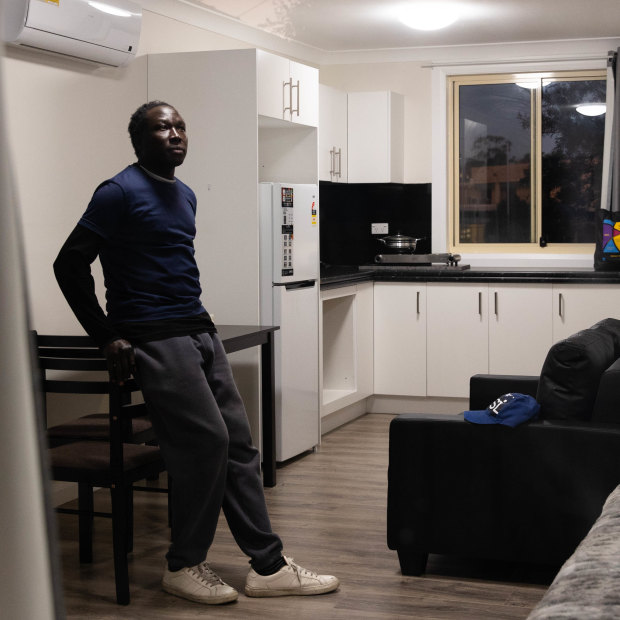 Emmanuel Kei was homeless after losing his job due to the pandemic. SydWest Multicultural Services helped him find his new apartment in Blacktown. 