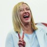 Giorgia Meloni, leader of the Brothers of Italy party, reacts at the party’s general election night event in Rome, Italy, on Monday, September 26.