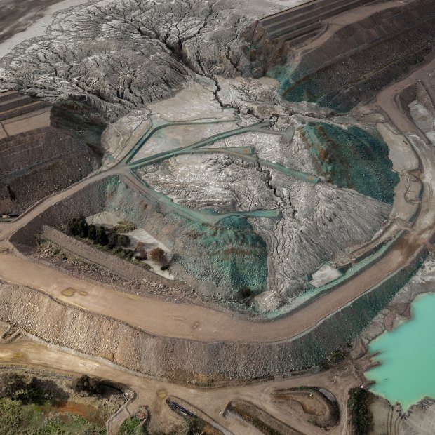 The northern tailings dam wall of the Cadia Gold Mine near Orange, NSW.