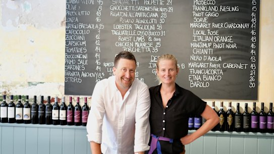 Vin Populi owners Dan Morris and Emma Ferguson.