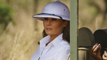 Melania Trump's choice of outfit has lit up social media for the wrong reasons.