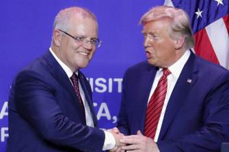 Scott Morrison and then president Donald Trump exchanged a number of gifts. 