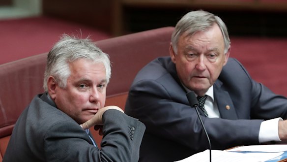 Independent senator Rex Patrick, left, issued a dissenting report while Labor's Alex Gallacher, right, said the plan was "as good as it gets".